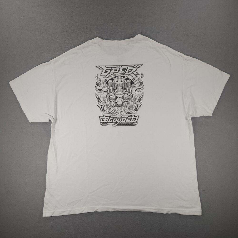 Cukui x Adart Graphic T Shirt 2XL White Mecha Robot Streetwear Anime